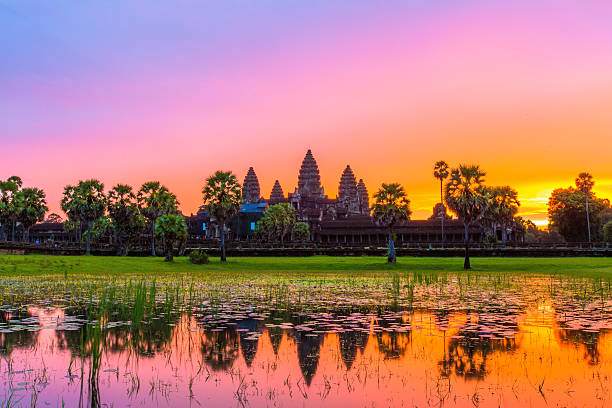 Angkor Wat Temple before sunrice, Siem Reap, Cambodia.